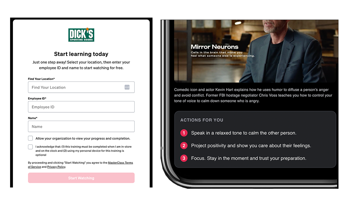 Custom-branded Accelerator entry alongside the mobile experience with Daily Actions