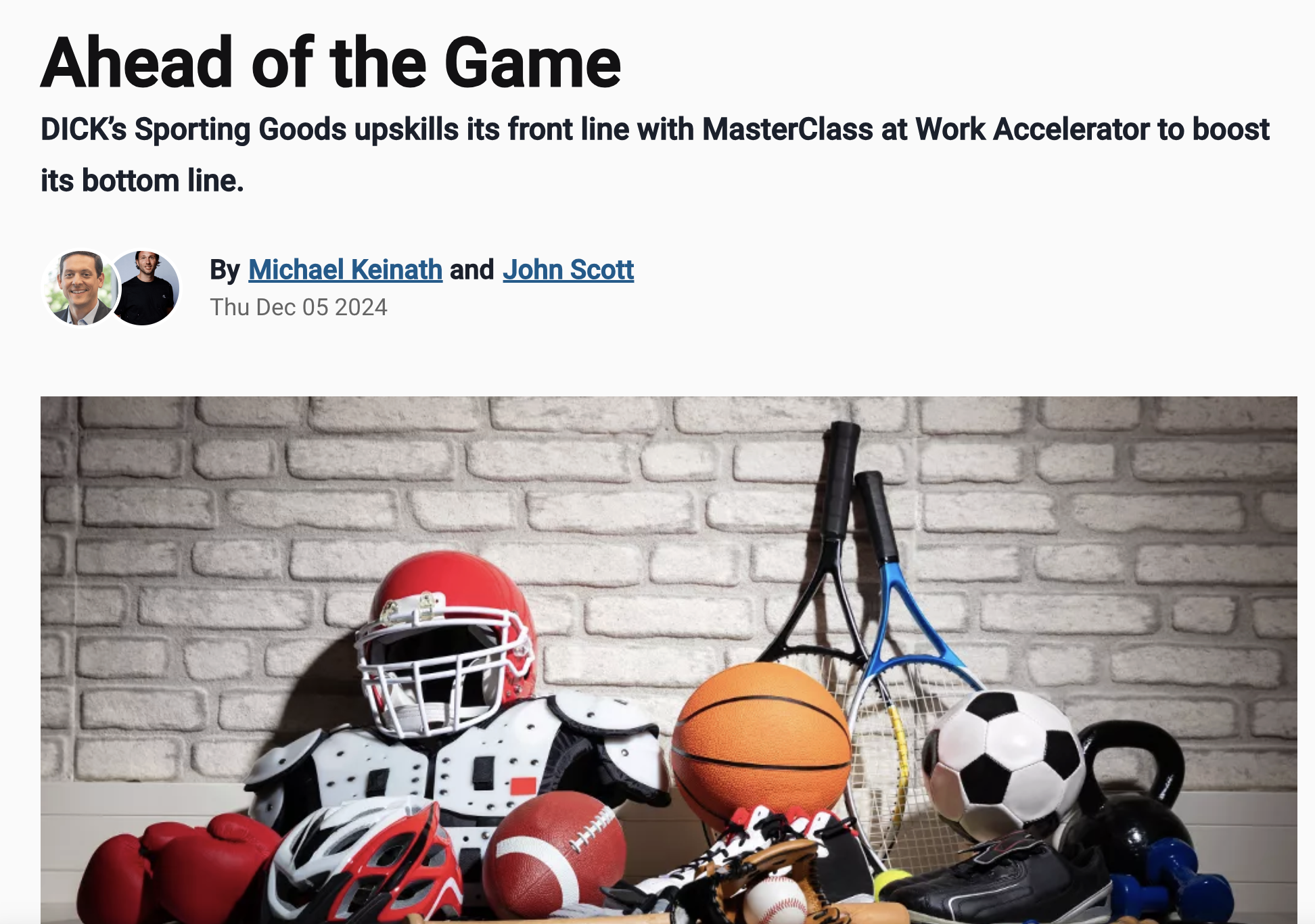 Dick’s Sporting Goods case study featuring the Accelerator